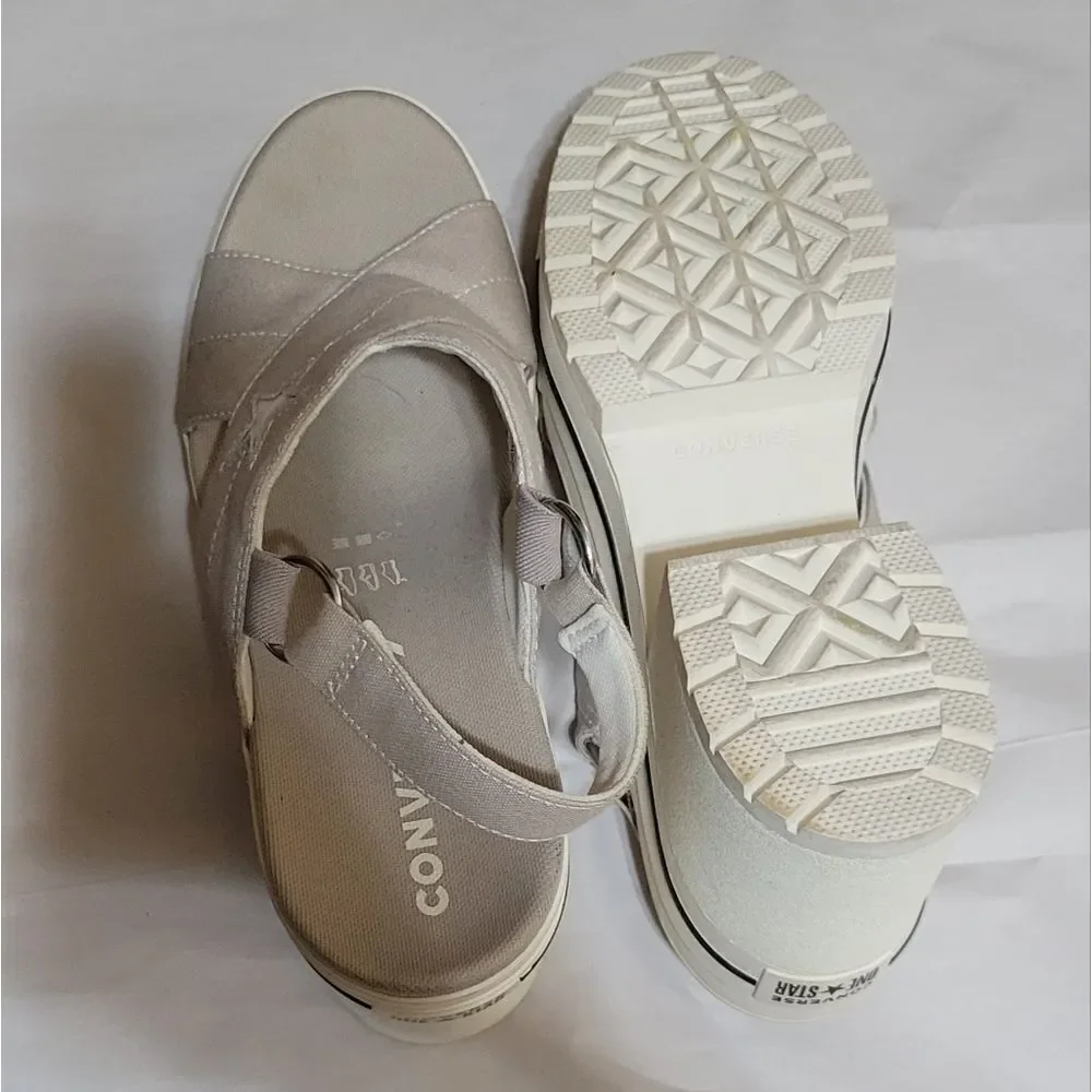 Converse Women's Beige Platform Espadrille Sandals
